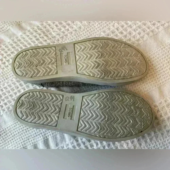 Tom’s Grey Slip On Shoes Lenny Lace Up Shoes School Shoes Comfort Padded Insole - Picture 5 of 5